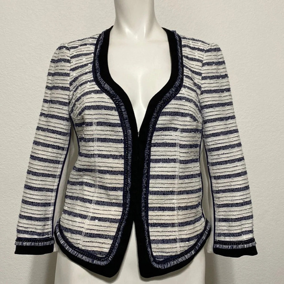 White House Black Market Women's Tweed Blazer Size XS - Picture 2 of 7